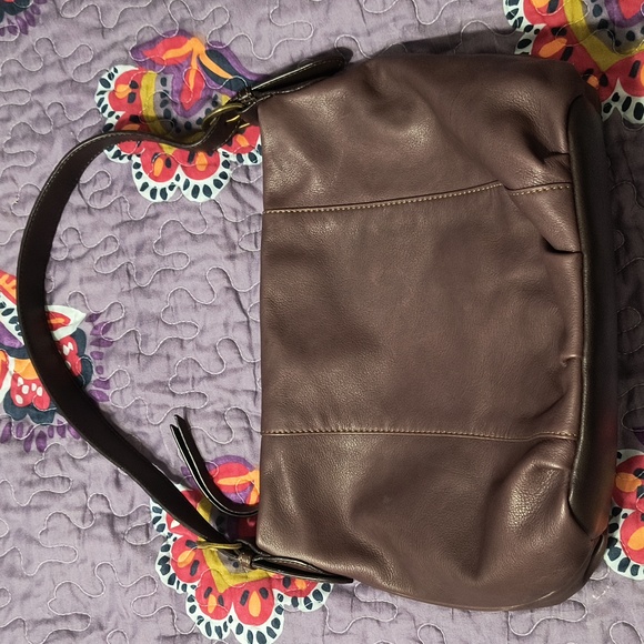 St. John's Bay Brown Leather Hobo - Picture 3 of 4